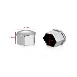 Set 20 dopuri/capacele prezoane crom 17mm pentru roti