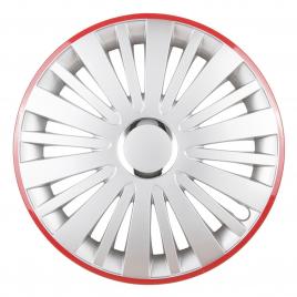 Set 4 capace falcon gri cu rama rosie r15
