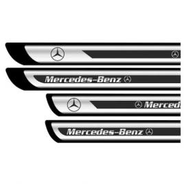 Set 4 stickere protectii praguri gri pentru mercedes-benz, creative rey®