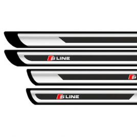 Set protectie praguri adezive imitatie gri audi s-line