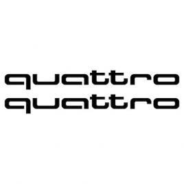 Set stickere auto, tuning, pentru audi, quattro, negru, 150 x 16,5 cm, negru