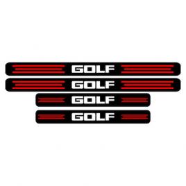 Set stickere praguri golf, negru-rosu-alb, sticker decorativ