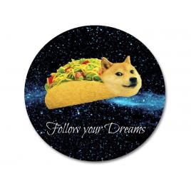 Mousepad follow your dreams, negru, 20 x 20 cm, creative rey®