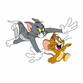 Sticker tom si jerry 20 cm, creative rey®