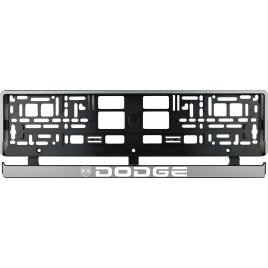Set 2 bucati, suport numar inmatriculare argintiu dodge