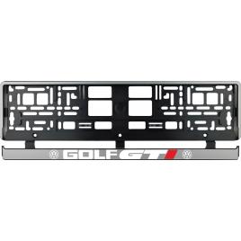 Set 2 bucati, suport numar inmatriculare argintiu golf gti