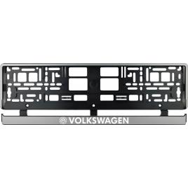 Set 2 bucati, suport numar inmatriculare argintiu vw