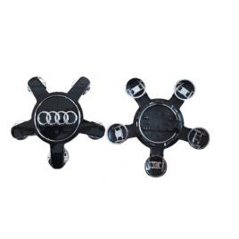 Set 2 capacele audi 135mm negre tip gheara pentru jante aliaj