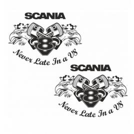 Set stickere scania v8 never late 30 cm, creative rey®
