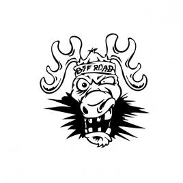 Sticker 4x4 cerb 15 cm, creative rey®