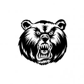 Sticker angry bear 15 cm, creative rey®