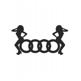 Sticker audi girls 15x7 cm, creative rey®