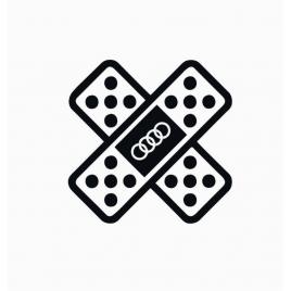 Sticker audi pansament 10x10 cm, creative rey®