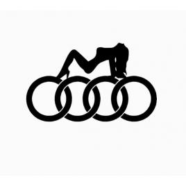 Sticker audi women 15x9 cm, creative rey®