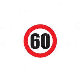 Sticker autocolant limita viteza 60km/h