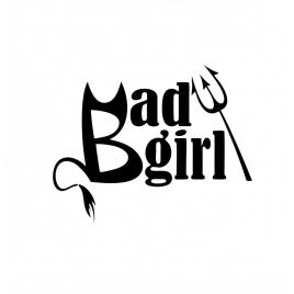 Sticker bad girl 15 cm, creative rey®