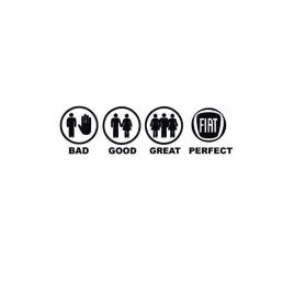 Sticker bad good fiat 20x5.4 cm, creative rey®