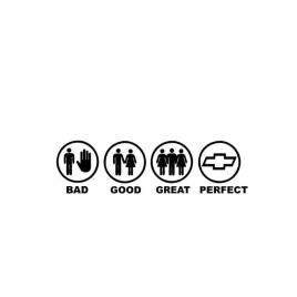 Sticker bad good great perfect 20x5.5 cm, creative rey®