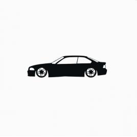 Sticker bmw e46 coupe 15x4.1 cm, creative rey®