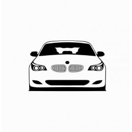 Sticker bmw e60 15x9.7 cm, creative rey®