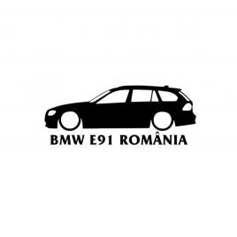 Sticker bmw e91 romania 15 cm, creative rey®