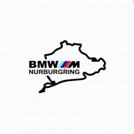 Sticker bmw m nurburgring 15x9.3 cm, creative rey®