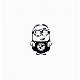 Sticker bmw minion 15x10.6 cm, creative rey®