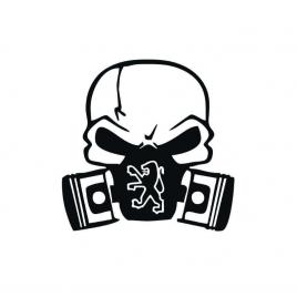 Sticker craniu peugeot 12x12 cm, creative rey®
