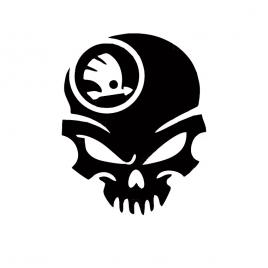 Sticker craniu skoda 13x10 cm, creative rey®