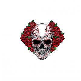 Sticker craniu flori 15 cm, creative rey®