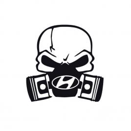Sticker craniu hyundai 12x12 cm, creative rey®