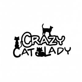Sticker crazy lady 15cm, creative rey®