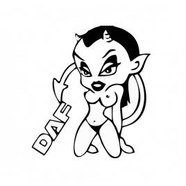Sticker daf devil 20 cm, creative rey®
