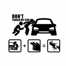 Sticker don't touch 15 cm, creative rey®