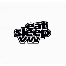 Sticker eat sleep volkswagen 15x9 cm, creative rey®
