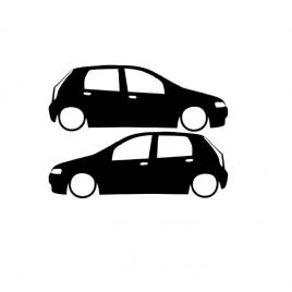 Sticker fiat punto set 2 bucati 15x5 cm, creative rey®