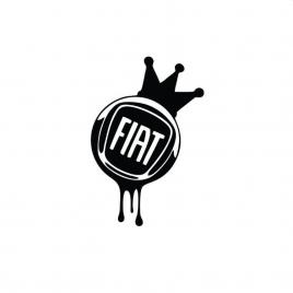 Sticker fiat king 12x8 cm, creative rey®