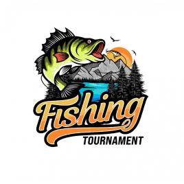 Sticker fishing tournament 15 cm, creative rey®