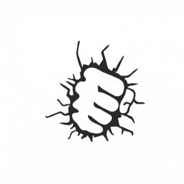Sticker fist 15 cm, creative rey®