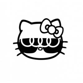 Sticker hello kitty audi 15 cm, creative rey®