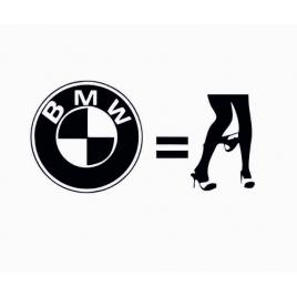 Sticker half women bmw 15x7.5, creative rey®