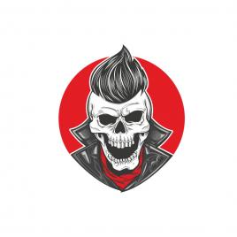 Sticker happy skull 15cm, creative rey®