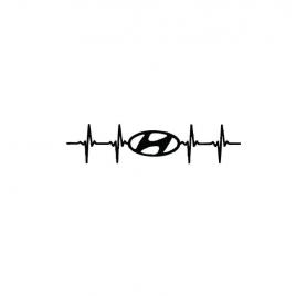 Sticker hyundai cardio 15x4.5 cm, creative rey®
