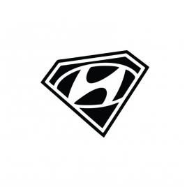Sticker hyundai superman 13x11 cm, creative rey®