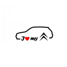 Sticker i love my citroen hatchback 18x6.2 cm, creative rey®