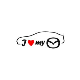 Sticker i love my mazda berlina 18x6 cm, creative rey®