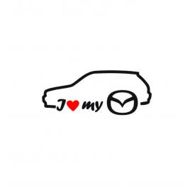 Sticker i love my mazda hatchback 18x6.5 cm, creative rey®