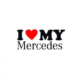 Sticker i love my mercedes 20x8.4 cm, creative rey®