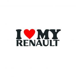 Sticker i love my renault 15x5.7 cm, creative rey®