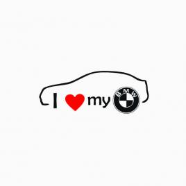 Sticker i love my berlina 15x5.8 cm, creative rey®